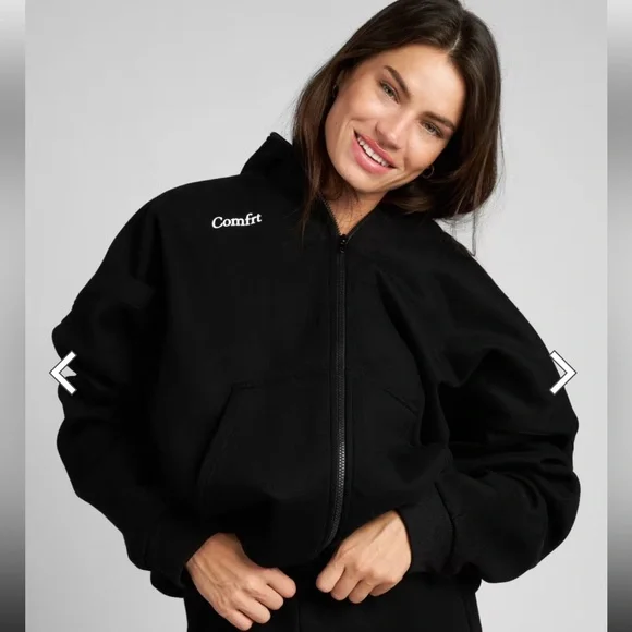 Black Comfrt Hoodie Unisex Size M NWT - Picture 3 of 9